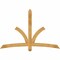 Ekena Millwork Davenport Rough Sawn Timber Gable Bracket, Western Red Cedar, 72"W x 48"H x 2"D x 4"F, 16/12 Pitch GBW072X48X0204DAV00RWR - alternate 1